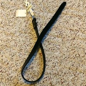 Leather belt, black, size 28
